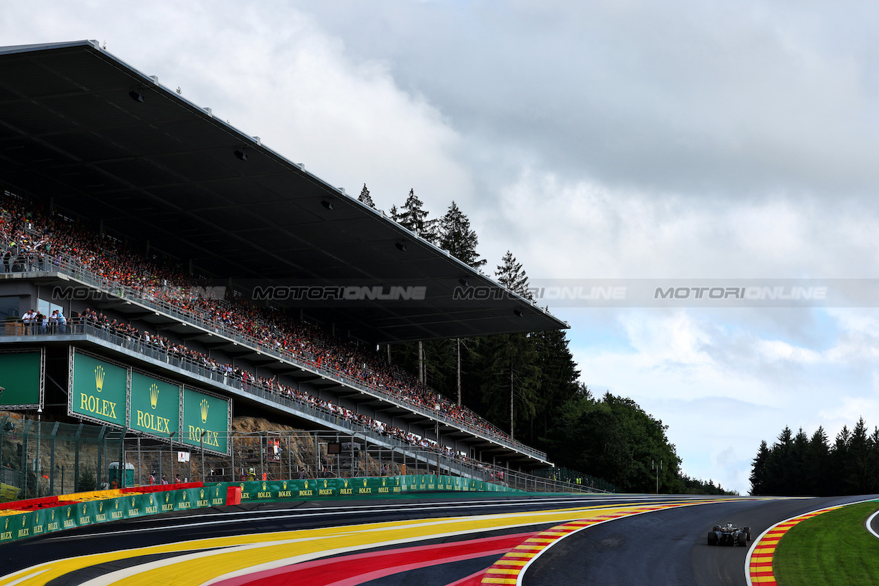 GP BELGIO, George Russell (GBR) Mercedes AMG F1 W14.
28.07.2023. Formula 1 World Championship, Rd 13, Belgian Grand Prix, Spa Francorchamps, Belgium, Qualifiche Day.
 - www.xpbimages.com, EMail: requests@xpbimages.com © Copyright: Coates / XPB Images