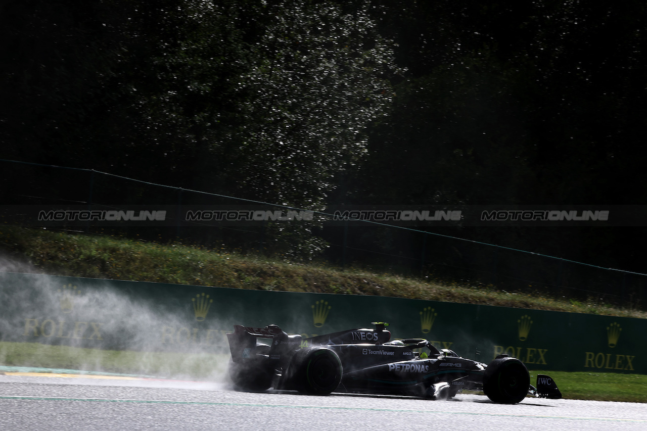 GP BELGIO, Lewis Hamilton (GBR) Mercedes AMG F1 W14.
28.07.2023. Formula 1 World Championship, Rd 13, Belgian Grand Prix, Spa Francorchamps, Belgium, Qualifiche Day.
- www.xpbimages.com, EMail: requests@xpbimages.com © Copyright: Moy / XPB Images