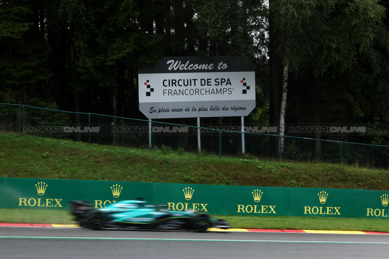 GP BELGIO, Lance Stroll (CDN) Aston Martin F1 Team AMR23.
28.07.2023. Formula 1 World Championship, Rd 13, Belgian Grand Prix, Spa Francorchamps, Belgium, Qualifiche Day.
- www.xpbimages.com, EMail: requests@xpbimages.com © Copyright: Moy / XPB Images