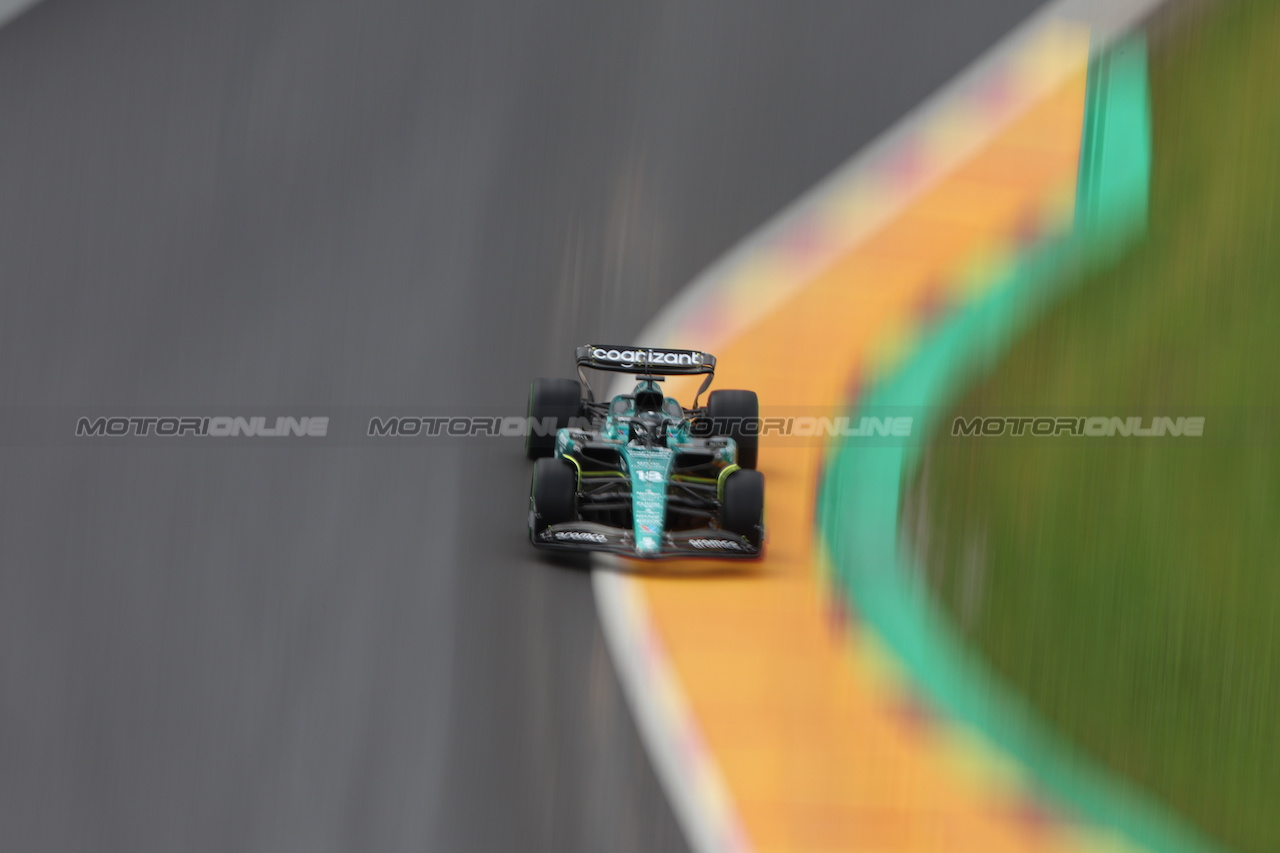 GP BELGIO, Lance Stroll (CDN) Aston Martin F1 Team AMR23.
28.07.2023. Formula 1 World Championship, Rd 13, Belgian Grand Prix, Spa Francorchamps, Belgium, Qualifiche Day.
 - www.xpbimages.com, EMail: requests@xpbimages.com © Copyright: Rew / XPB Images