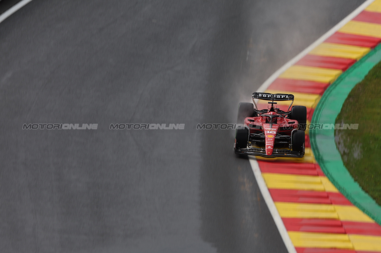 GP BELGIO, Charles Leclerc (MON) Ferrari SF-23.
28.07.2023. Formula 1 World Championship, Rd 13, Belgian Grand Prix, Spa Francorchamps, Belgium, Qualifiche Day.
 - www.xpbimages.com, EMail: requests@xpbimages.com © Copyright: Rew / XPB Images