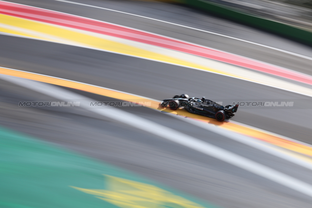 GP BELGIO, George Russell (GBR) Mercedes AMG F1 W14.
28.07.2023. Formula 1 World Championship, Rd 13, Belgian Grand Prix, Spa Francorchamps, Belgium, Qualifiche Day.
 - www.xpbimages.com, EMail: requests@xpbimages.com © Copyright: Rew / XPB Images