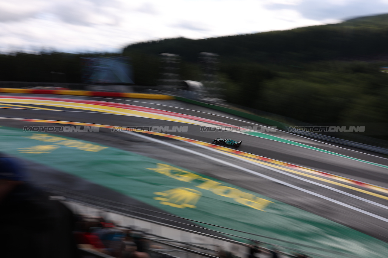 GP BELGIO, Lance Stroll (CDN) Aston Martin F1 Team AMR23.
28.07.2023. Formula 1 World Championship, Rd 13, Belgian Grand Prix, Spa Francorchamps, Belgium, Qualifiche Day.
 - www.xpbimages.com, EMail: requests@xpbimages.com © Copyright: Rew / XPB Images