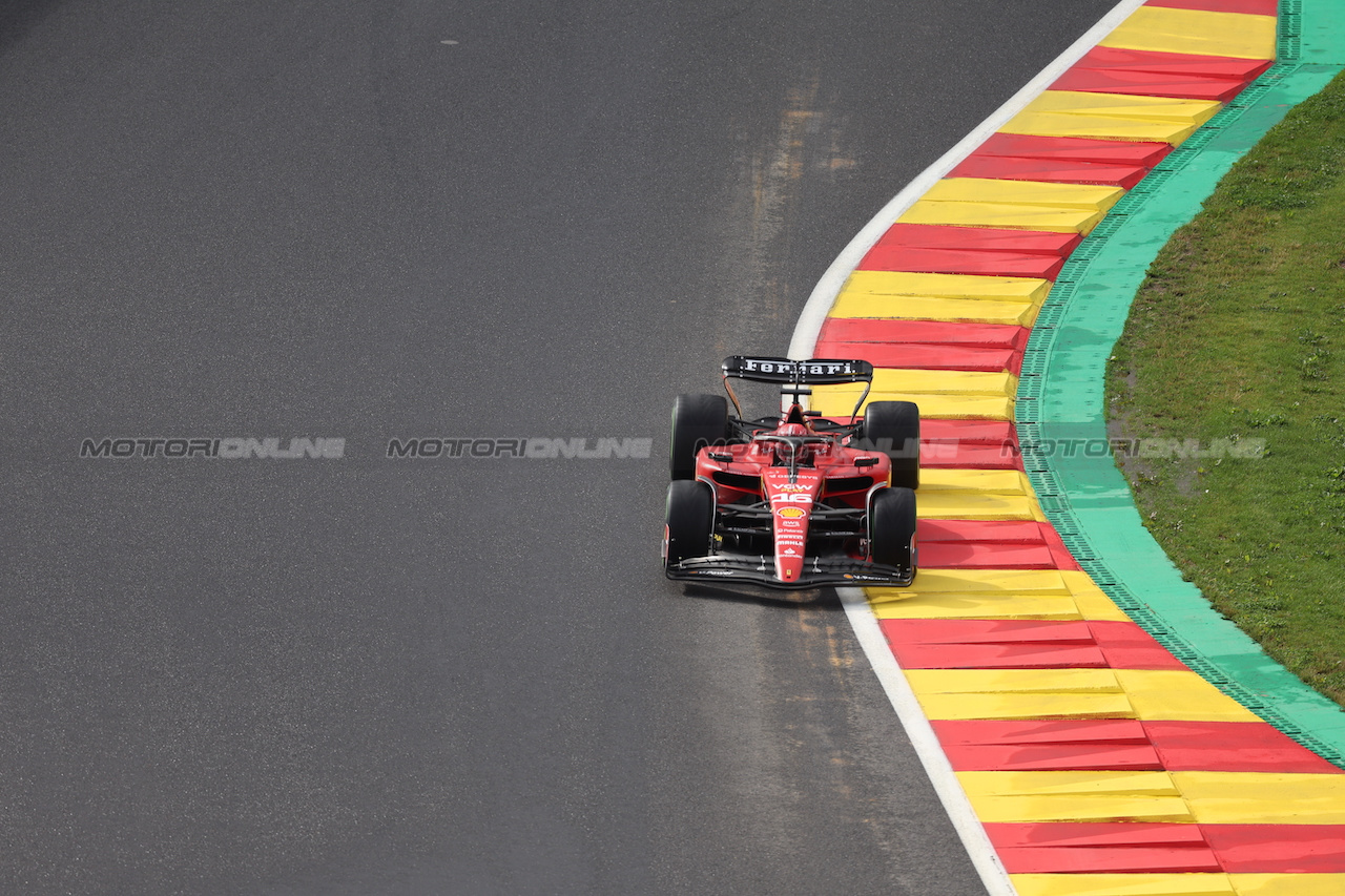 GP BELGIO, Charles Leclerc (MON) Ferrari SF-23.
28.07.2023. Formula 1 World Championship, Rd 13, Belgian Grand Prix, Spa Francorchamps, Belgium, Qualifiche Day.
 - www.xpbimages.com, EMail: requests@xpbimages.com © Copyright: Rew / XPB Images