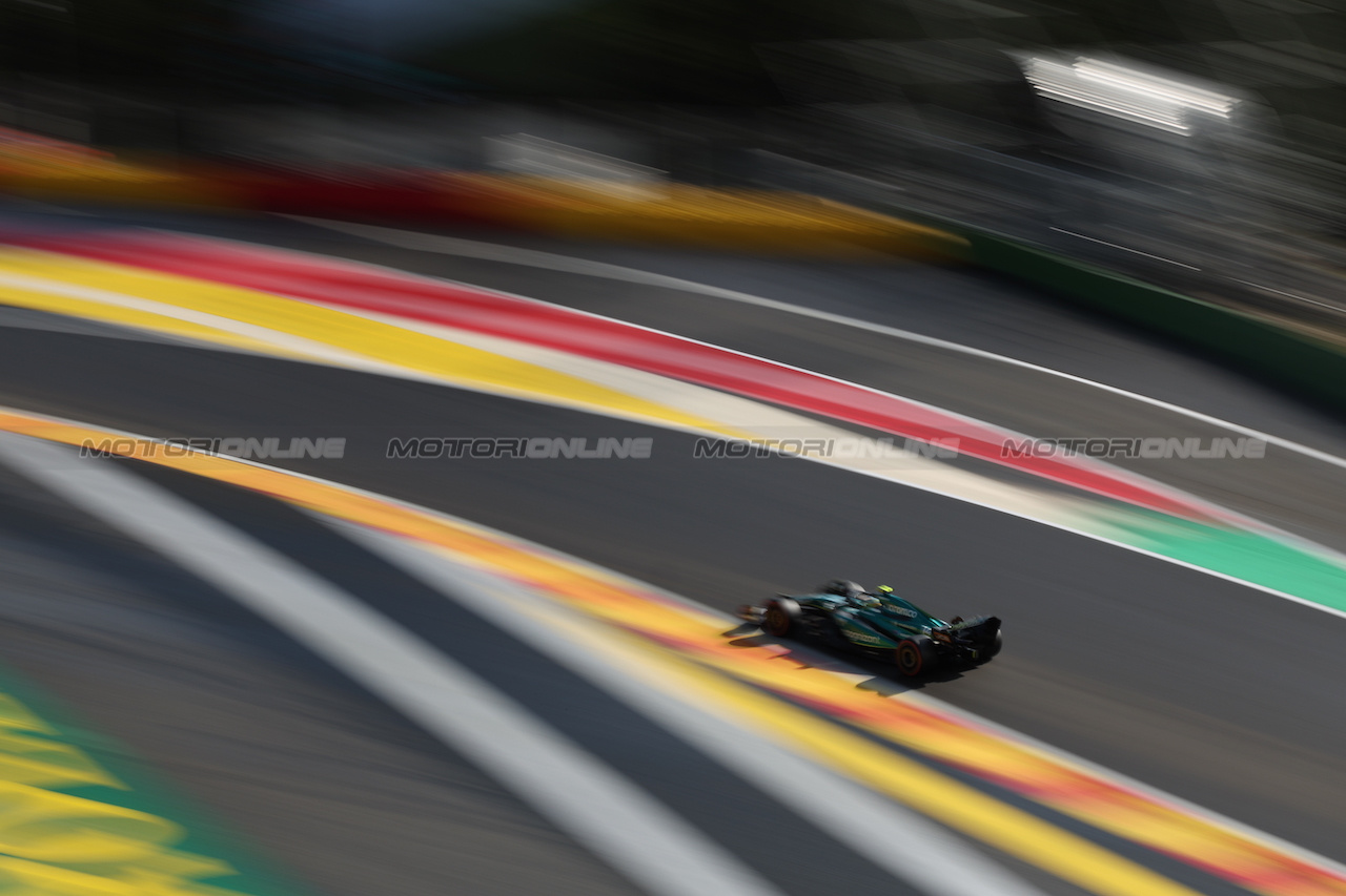 GP BELGIO, Fernando Alonso (ESP) Aston Martin F1 Team AMR23.
28.07.2023. Formula 1 World Championship, Rd 13, Belgian Grand Prix, Spa Francorchamps, Belgium, Qualifiche Day.
 - www.xpbimages.com, EMail: requests@xpbimages.com © Copyright: Rew / XPB Images
