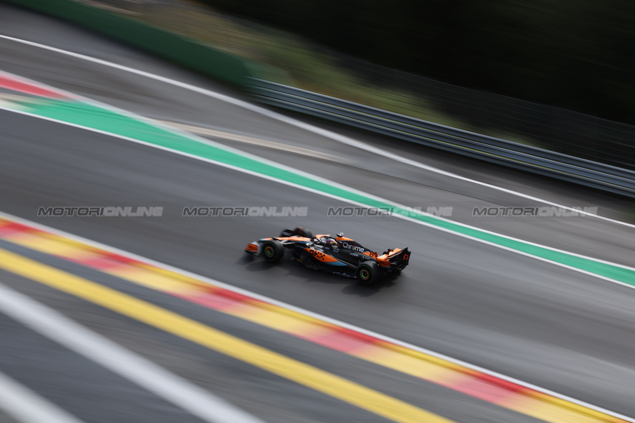 GP BELGIO, Oscar Piastri (AUS) McLaren MCL60.
28.07.2023. Formula 1 World Championship, Rd 13, Belgian Grand Prix, Spa Francorchamps, Belgium, Qualifiche Day.
 - www.xpbimages.com, EMail: requests@xpbimages.com © Copyright: Rew / XPB Images