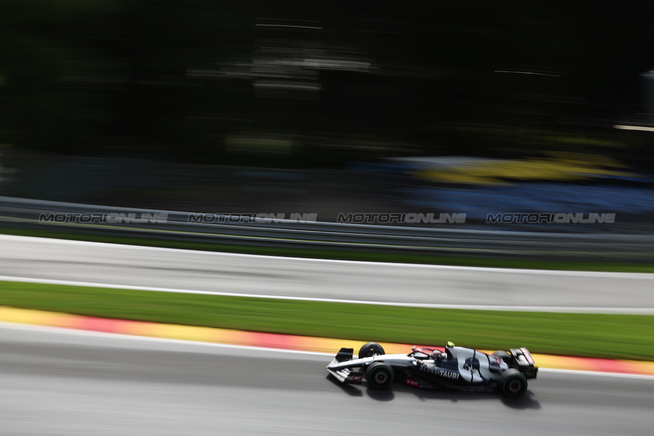 GP BELGIO, Yuki Tsunoda (JPN) AlphaTauri AT04.
28.07.2023. Formula 1 World Championship, Rd 13, Belgian Grand Prix, Spa Francorchamps, Belgium, Qualifiche Day.
 - www.xpbimages.com, EMail: requests@xpbimages.com © Copyright: Rew / XPB Images