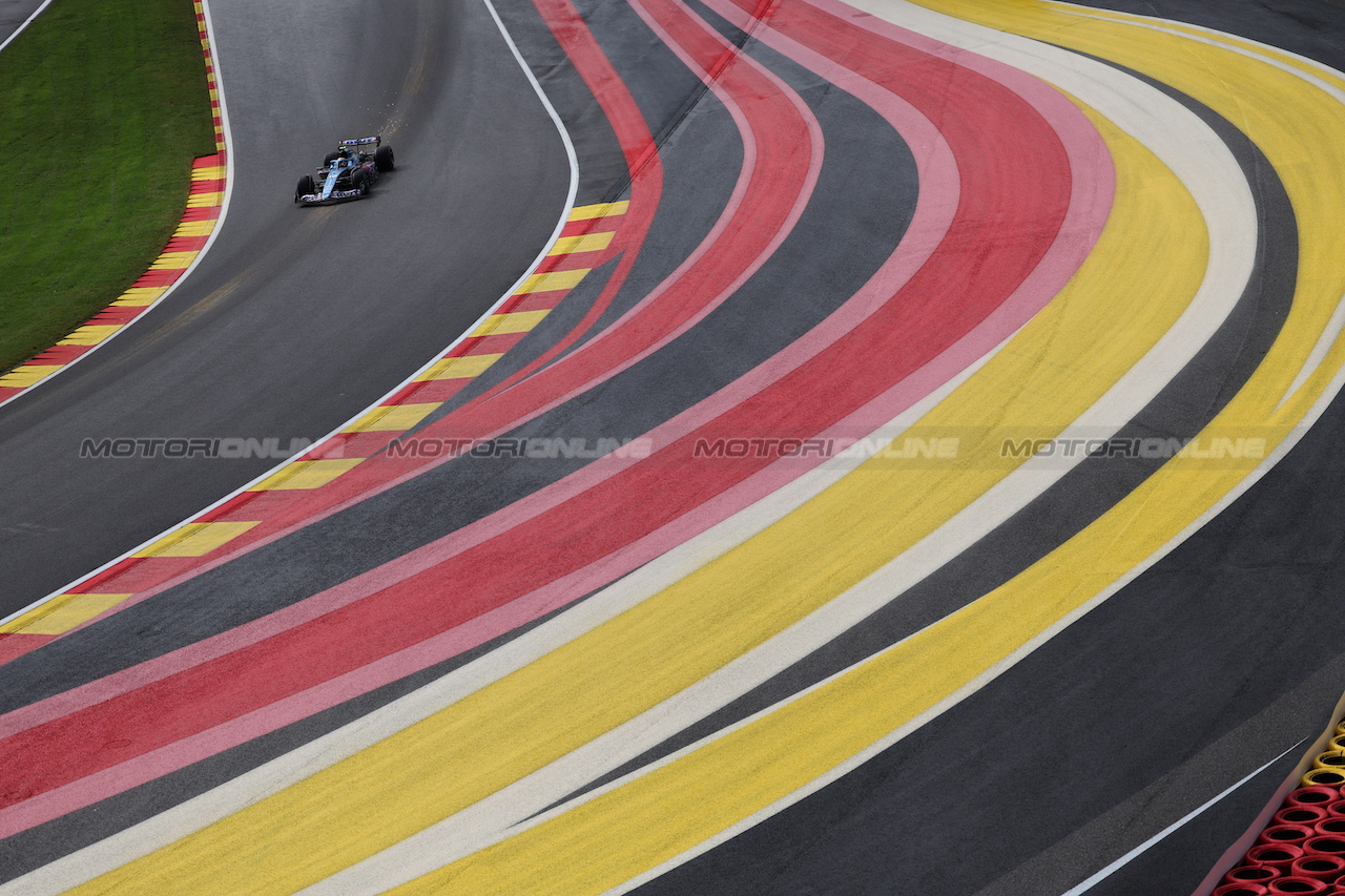 GP BELGIO, Pierre Gasly (FRA) Alpine F1 Team A523.
28.07.2023. Formula 1 World Championship, Rd 13, Belgian Grand Prix, Spa Francorchamps, Belgium, Qualifiche Day.
 - www.xpbimages.com, EMail: requests@xpbimages.com © Copyright: Rew / XPB Images