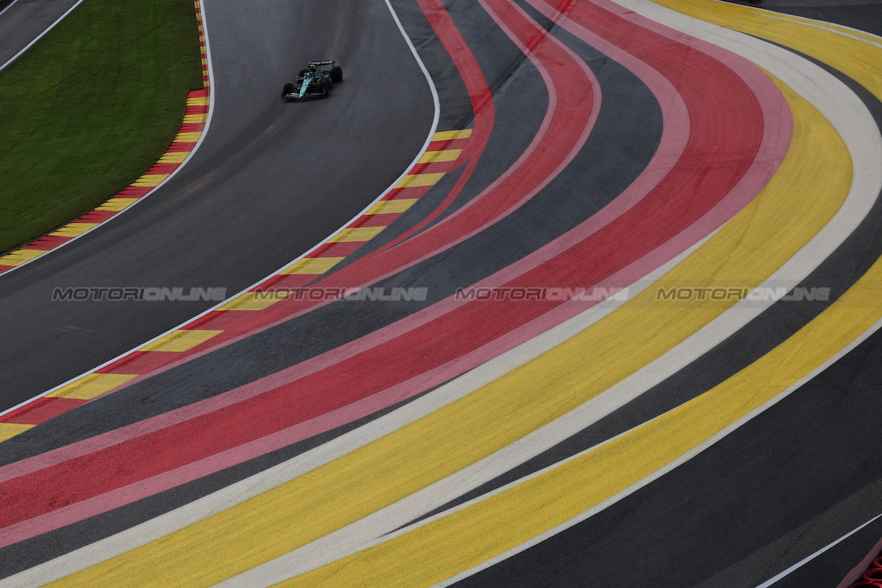GP BELGIO, Fernando Alonso (ESP) Aston Martin F1 Team AMR23.
28.07.2023. Formula 1 World Championship, Rd 13, Belgian Grand Prix, Spa Francorchamps, Belgium, Qualifiche Day.
 - www.xpbimages.com, EMail: requests@xpbimages.com © Copyright: Rew / XPB Images