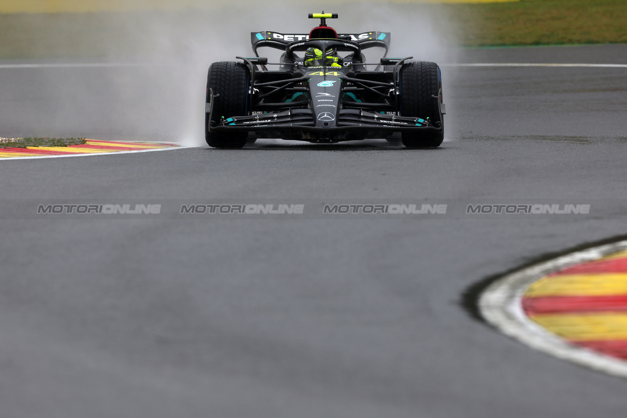 GP BELGIO, Lewis Hamilton (GBR) Mercedes AMG F1 W14.

28.07.2023. Formula 1 World Championship, Rd 13, Belgian Grand Prix, Spa Francorchamps, Belgium, Qualifiche Day.

 - www.xpbimages.com, EMail: requests@xpbimages.com © Copyright: Rew / XPB Images