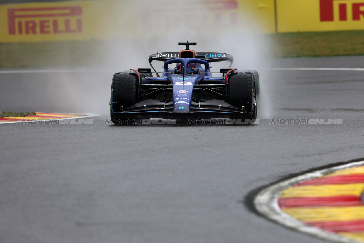 GP BELGIO, Alexander Albon (THA) Williams Racing FW45.

28.07.2023. Formula 1 World Championship, Rd 13, Belgian Grand Prix, Spa Francorchamps, Belgium, Qualifiche Day.

 - www.xpbimages.com, EMail: requests@xpbimages.com © Copyright: Rew / XPB Images