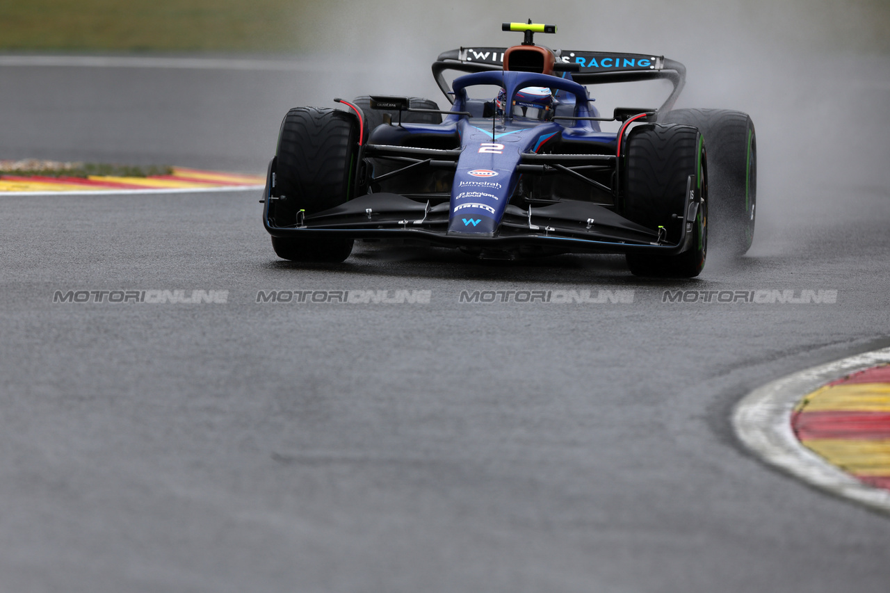 GP BELGIO, Logan Sargeant (USA) Williams Racing FW45.

28.07.2023. Formula 1 World Championship, Rd 13, Belgian Grand Prix, Spa Francorchamps, Belgium, Qualifiche Day.

 - www.xpbimages.com, EMail: requests@xpbimages.com © Copyright: Rew / XPB Images