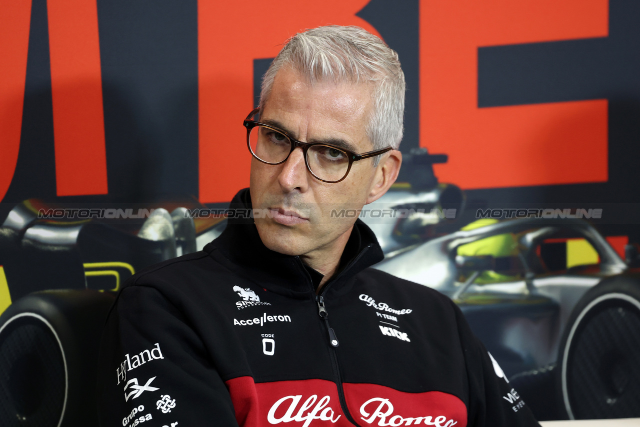 GP BELGIO, Alessandro Alunni Bravi (ITA) Alfa Romeo F1 Team Managing Director e Team Representative in the FIA Press Conference.

28.07.2023. Formula 1 World Championship, Rd 13, Belgian Grand Prix, Spa Francorchamps, Belgium, Qualifiche Day.

- www.xpbimages.com, EMail: requests@xpbimages.com © Copyright: Bearne / XPB Images