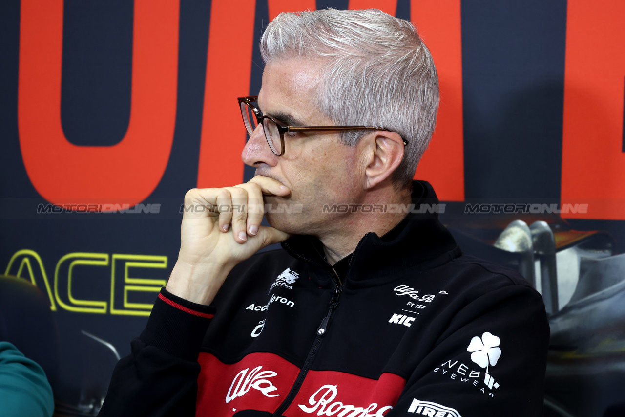 GP BELGIO, Alessandro Alunni Bravi (ITA) Alfa Romeo F1 Team Managing Director e Team Representative in the FIA Press Conference.

28.07.2023. Formula 1 World Championship, Rd 13, Belgian Grand Prix, Spa Francorchamps, Belgium, Qualifiche Day.

- www.xpbimages.com, EMail: requests@xpbimages.com © Copyright: Bearne / XPB Images