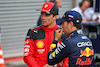 GP BELGIO, (L to R): Charles Leclerc (MON) Ferrari with Sergio Perez (MEX) Red Bull Racing in qualifying parc ferme.
28.07.2023. Formula 1 World Championship, Rd 13, Belgian Grand Prix, Spa Francorchamps, Belgium, Qualifiche Day.
- www.xpbimages.com, EMail: requests@xpbimages.com © Copyright: Batchelor / XPB Images