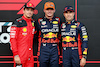 GP BELGIO, Qualifiche top three in parc ferme (L to R): Charles Leclerc (MON) Ferrari, second; Max Verstappen (NLD) Red Bull Racing, pole position; Sergio Perez (MEX) Red Bull Racing, third.
28.07.2023. Formula 1 World Championship, Rd 13, Belgian Grand Prix, Spa Francorchamps, Belgium, Qualifiche Day.
- www.xpbimages.com, EMail: requests@xpbimages.com © Copyright: Batchelor / XPB Images