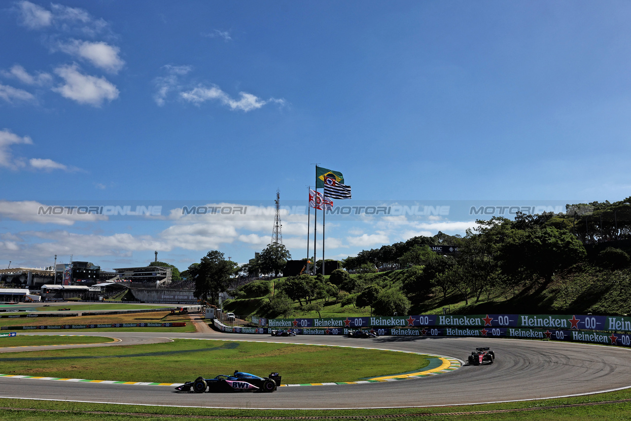 GP BRASILE, Esteban Ocon (FRA) Alpine F1 Team A523.

05.11.2023. Formula 1 World Championship, Rd 21, Brazilian Grand Prix, Sao Paulo, Brazil, Gara Day.

- www.xpbimages.com, EMail: requests@xpbimages.com © Copyright: Staley / XPB Images