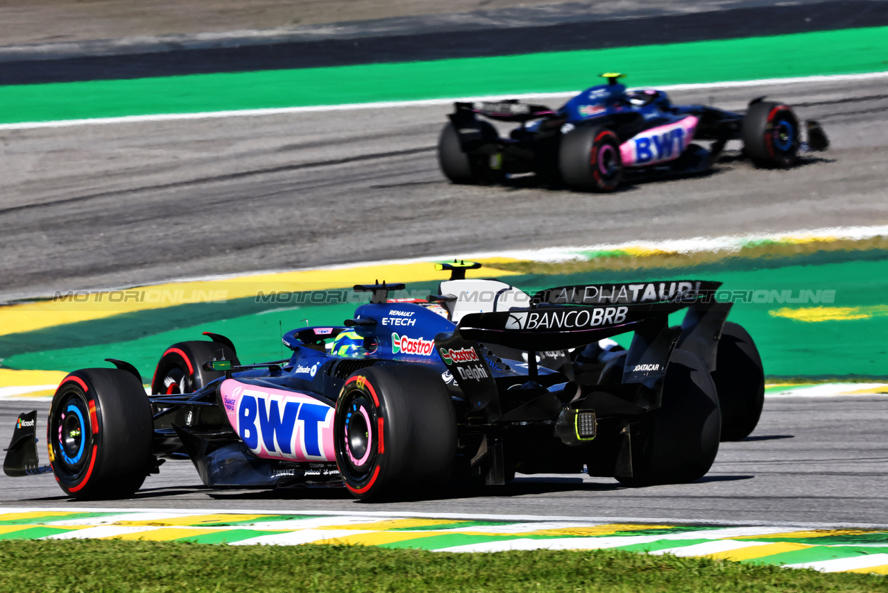 GP BRASILE, Esteban Ocon (FRA) Alpine F1 Team A523.

05.11.2023. Formula 1 World Championship, Rd 21, Brazilian Grand Prix, Sao Paulo, Brazil, Gara Day.

- www.xpbimages.com, EMail: requests@xpbimages.com © Copyright: Charniaux / XPB Images