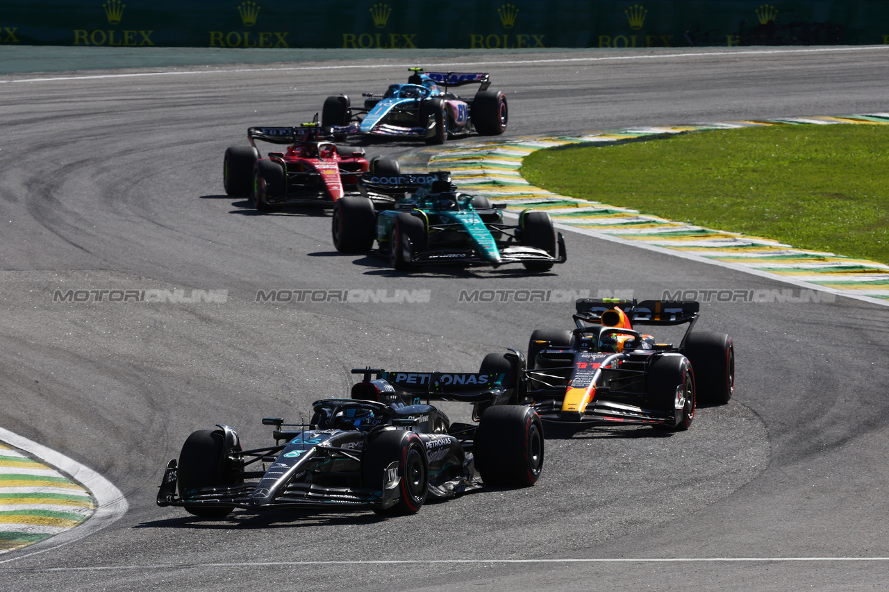 GP BRASILE, George Russell (GBR) Mercedes AMG F1 W14.

05.11.2023. Formula 1 World Championship, Rd 21, Brazilian Grand Prix, Sao Paulo, Brazil, Gara Day.

- www.xpbimages.com, EMail: requests@xpbimages.com © Copyright: Batchelor / XPB Images