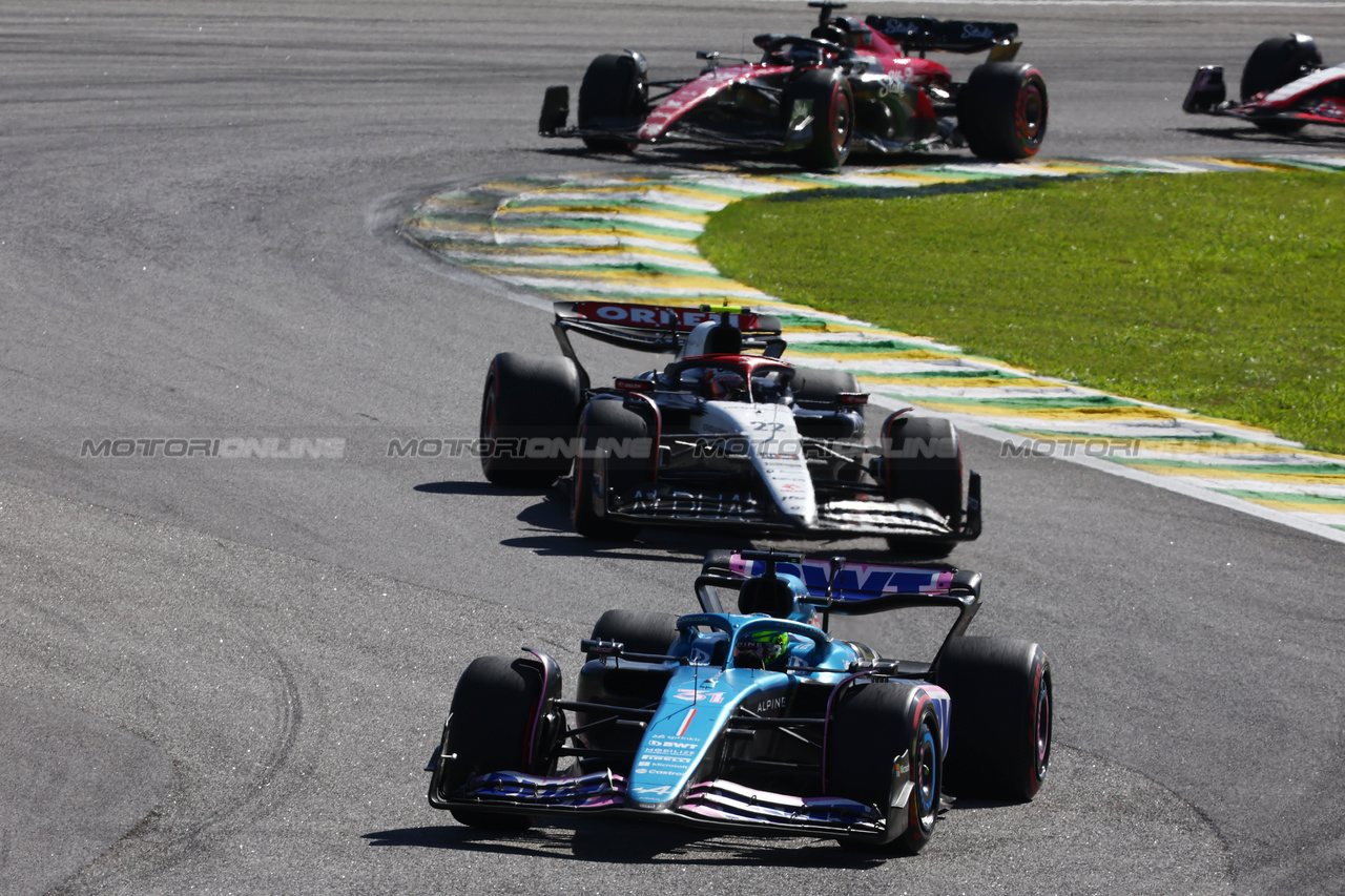 GP BRASILE, Esteban Ocon (FRA) Alpine F1 Team A523.

05.11.2023. Formula 1 World Championship, Rd 21, Brazilian Grand Prix, Sao Paulo, Brazil, Gara Day.

- www.xpbimages.com, EMail: requests@xpbimages.com © Copyright: Batchelor / XPB Images