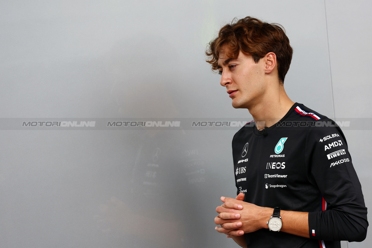 GP BRASILE, George Russell (GBR) Mercedes AMG F1.

02.11.2023. Formula 1 World Championship, Rd 21, Brazilian Grand Prix, Sao Paulo, Brazil, Preparation Day.

 - www.xpbimages.com, EMail: requests@xpbimages.com © Copyright: Coates / XPB Images