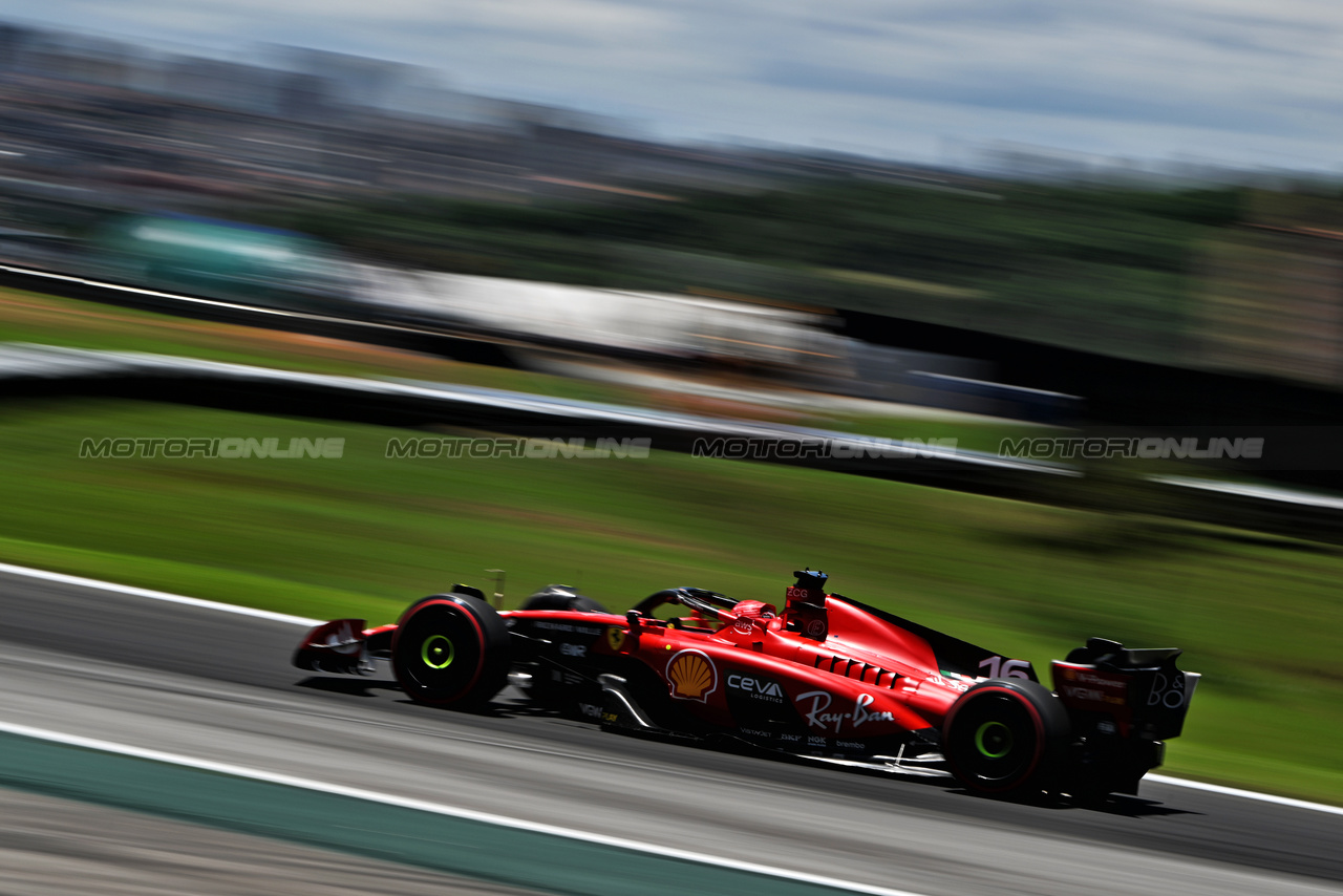 GP BRASILE, Charles Leclerc (MON) Ferrari SF-23.

04.11.2023. Formula 1 World Championship, Rd 21, Brazilian Grand Prix, Sao Paulo, Brazil, Sprint Day.

- www.xpbimages.com, EMail: requests@xpbimages.com © Copyright: Price / XPB Images