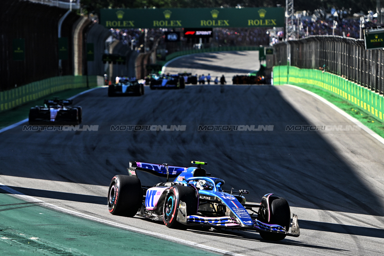 GP BRASILE, Pierre Gasly (FRA) Alpine F1 Team A523.

04.11.2023. Formula 1 World Championship, Rd 21, Brazilian Grand Prix, Sao Paulo, Brazil, Sprint Day.

- www.xpbimages.com, EMail: requests@xpbimages.com © Copyright: Price / XPB Images