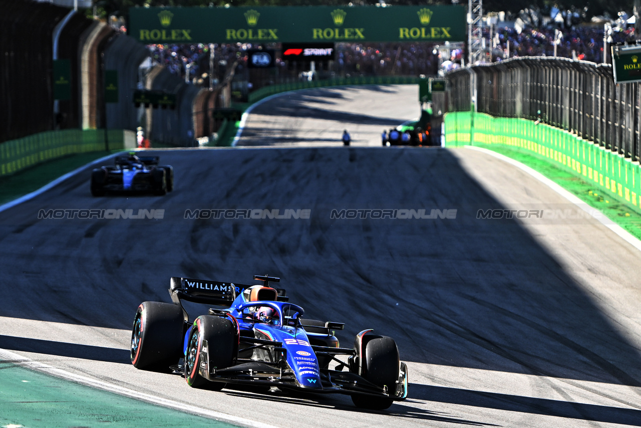 GP BRASILE, Alexander Albon (THA) Williams Racing FW45.

04.11.2023. Formula 1 World Championship, Rd 21, Brazilian Grand Prix, Sao Paulo, Brazil, Sprint Day.

- www.xpbimages.com, EMail: requests@xpbimages.com © Copyright: Price / XPB Images