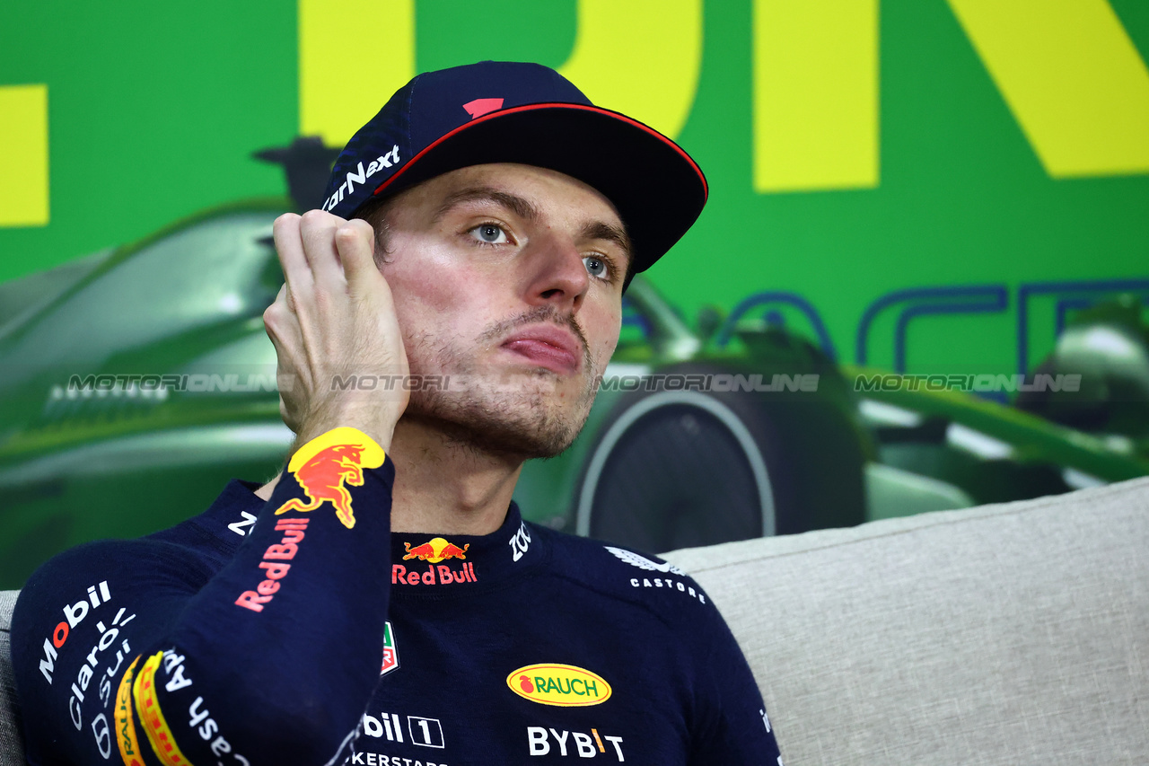 GP BRASILE, Max Verstappen (NLD) Red Bull Racing in the post Sprint FIA Press Conference.

04.11.2023. Formula 1 World Championship, Rd 21, Brazilian Grand Prix, Sao Paulo, Brazil, Sprint Day.

- www.xpbimages.com, EMail: requests@xpbimages.com © Copyright: Batchelor / XPB Images