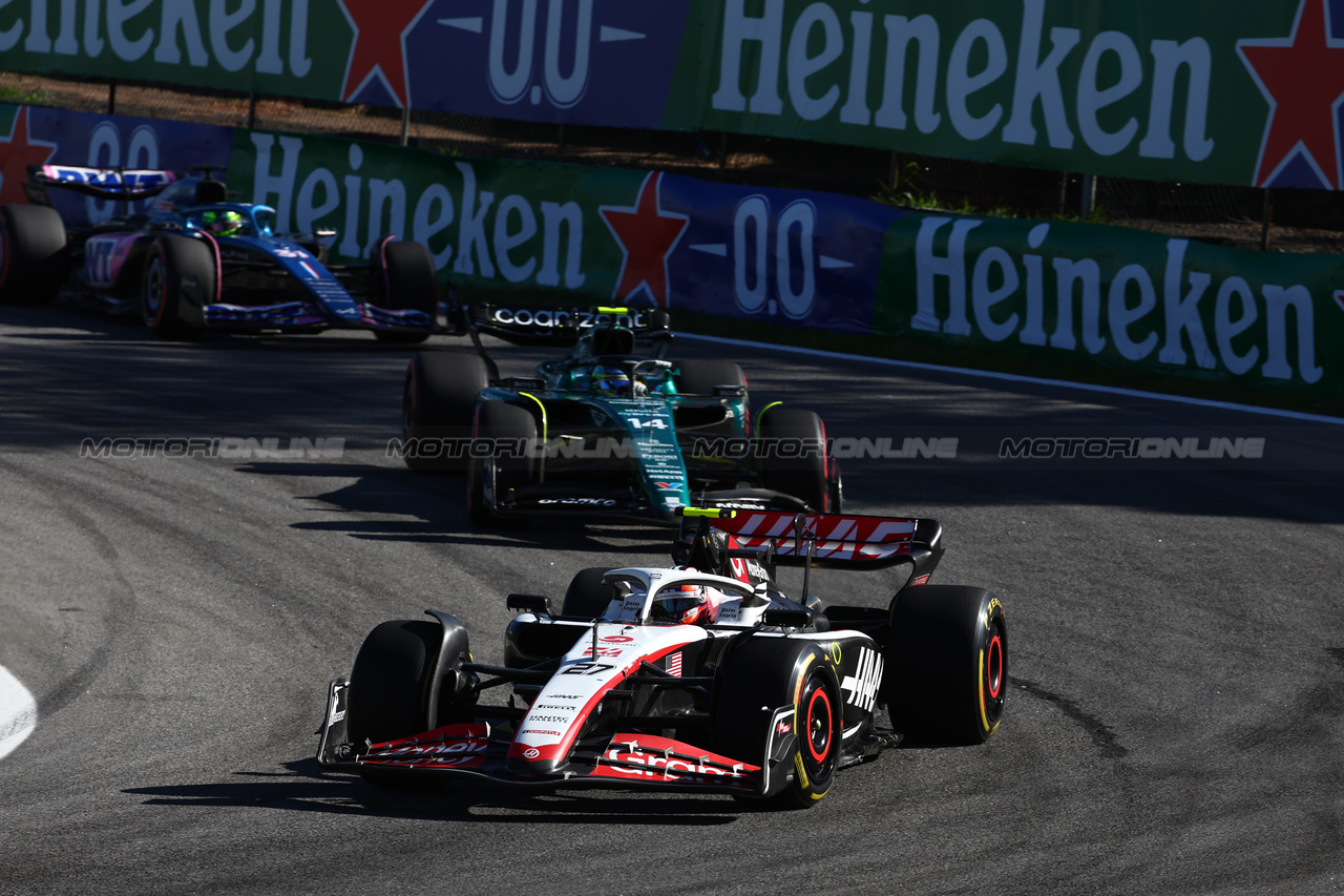 GP BRASILE, Nico Hulkenberg (GER) Haas VF-23.

04.11.2023. Formula 1 World Championship, Rd 21, Brazilian Grand Prix, Sao Paulo, Brazil, Sprint Day.

- www.xpbimages.com, EMail: requests@xpbimages.com © Copyright: Batchelor / XPB Images