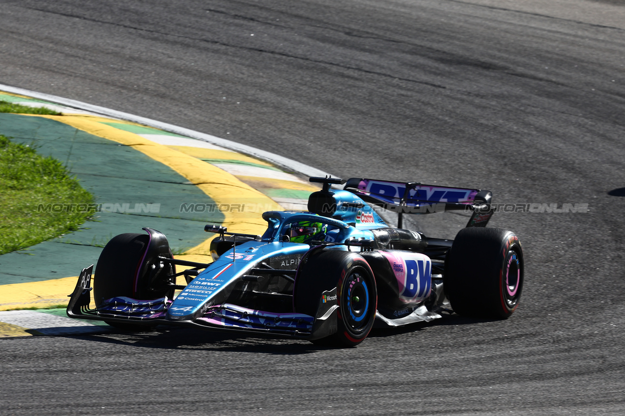 GP BRASILE, Esteban Ocon (FRA) Alpine F1 Team A523.

04.11.2023. Formula 1 World Championship, Rd 21, Brazilian Grand Prix, Sao Paulo, Brazil, Sprint Day.

- www.xpbimages.com, EMail: requests@xpbimages.com © Copyright: Batchelor / XPB Images