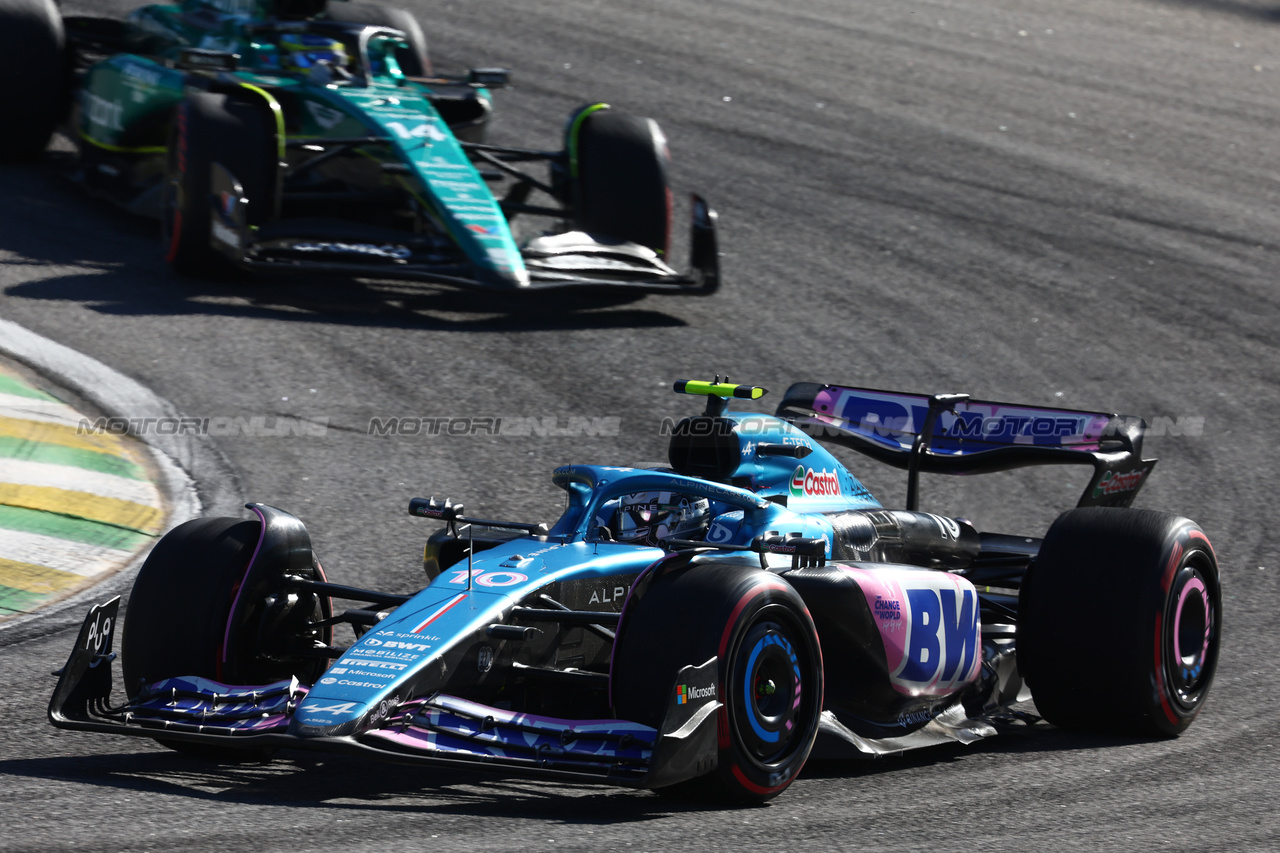 GP BRASILE, Pierre Gasly (FRA) Alpine F1 Team A523.

04.11.2023. Formula 1 World Championship, Rd 21, Brazilian Grand Prix, Sao Paulo, Brazil, Sprint Day.

- www.xpbimages.com, EMail: requests@xpbimages.com © Copyright: Batchelor / XPB Images