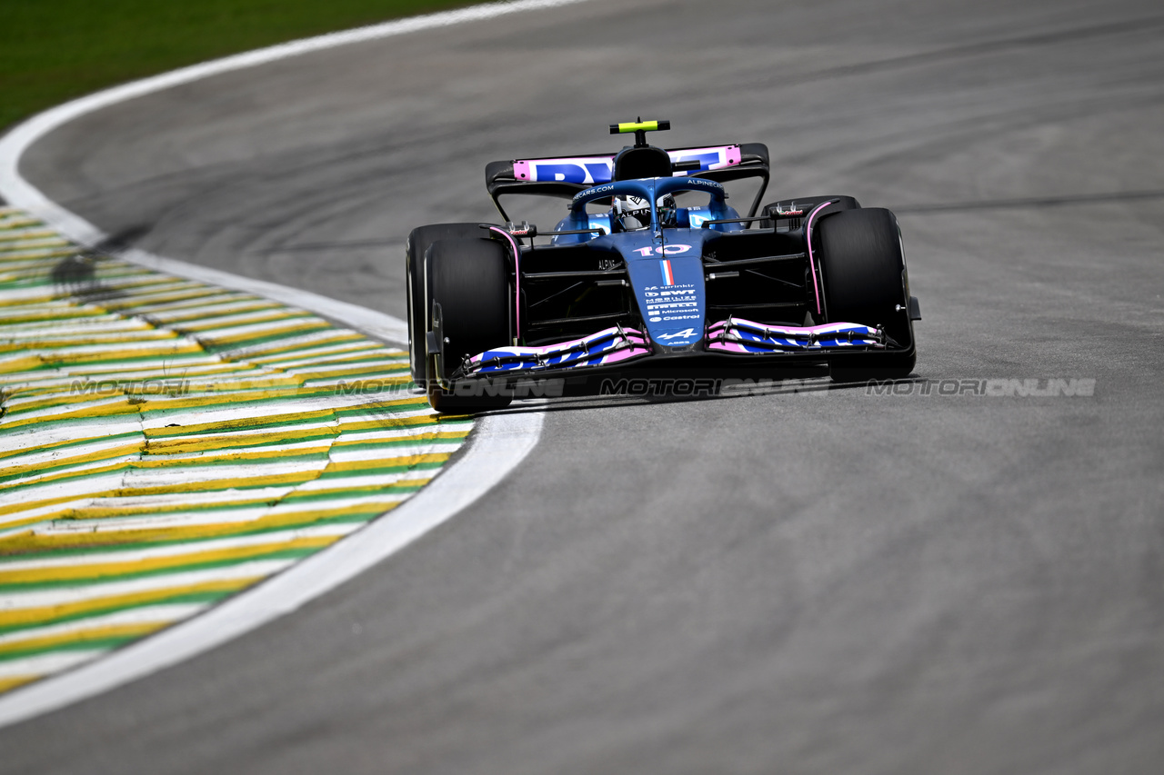 GP BRASILE, Pierre Gasly (FRA) Alpine F1 Team A523.

03.11.2023. Formula 1 World Championship, Rd 21, Brazilian Grand Prix, Sao Paulo, Brazil, Qualifiche Day.

- www.xpbimages.com, EMail: requests@xpbimages.com © Copyright: Price / XPB Images