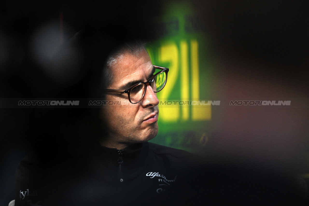 GP BRASILE, Alessandro Alunni Bravi (ITA) Alfa Romeo F1 Team Managing Director e Team Representative in the FIA Press Conference.

03.11.2023. Formula 1 World Championship, Rd 21, Brazilian Grand Prix, Sao Paulo, Brazil, Qualifiche Day.

- www.xpbimages.com, EMail: requests@xpbimages.com © Copyright: Price / XPB Images