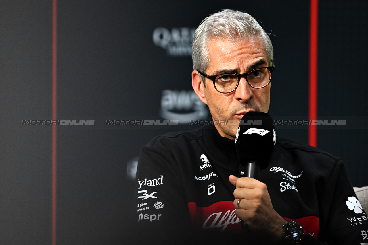 GP BRASILE, Alessandro Alunni Bravi (ITA) Alfa Romeo F1 Team Managing Director e Team Representative in the FIA Press Conference.

03.11.2023. Formula 1 World Championship, Rd 21, Brazilian Grand Prix, Sao Paulo, Brazil, Qualifiche Day.

- www.xpbimages.com, EMail: requests@xpbimages.com © Copyright: Price / XPB Images