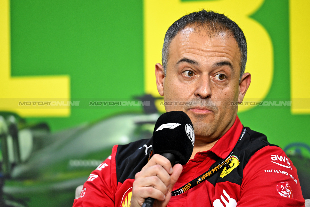 GP BRASILE, Diego Ioverno (ITA) Ferrari Sporting Director in the FIA Press Conference.

03.11.2023. Formula 1 World Championship, Rd 21, Brazilian Grand Prix, Sao Paulo, Brazil, Qualifiche Day.

- www.xpbimages.com, EMail: requests@xpbimages.com © Copyright: Price / XPB Images