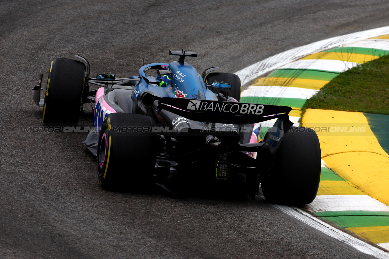 GP BRASILE, Esteban Ocon (FRA) Alpine F1 Team A523.

03.11.2023. Formula 1 World Championship, Rd 21, Brazilian Grand Prix, Sao Paulo, Brazil, Qualifiche Day.

- www.xpbimages.com, EMail: requests@xpbimages.com © Copyright: Charniaux / XPB Images