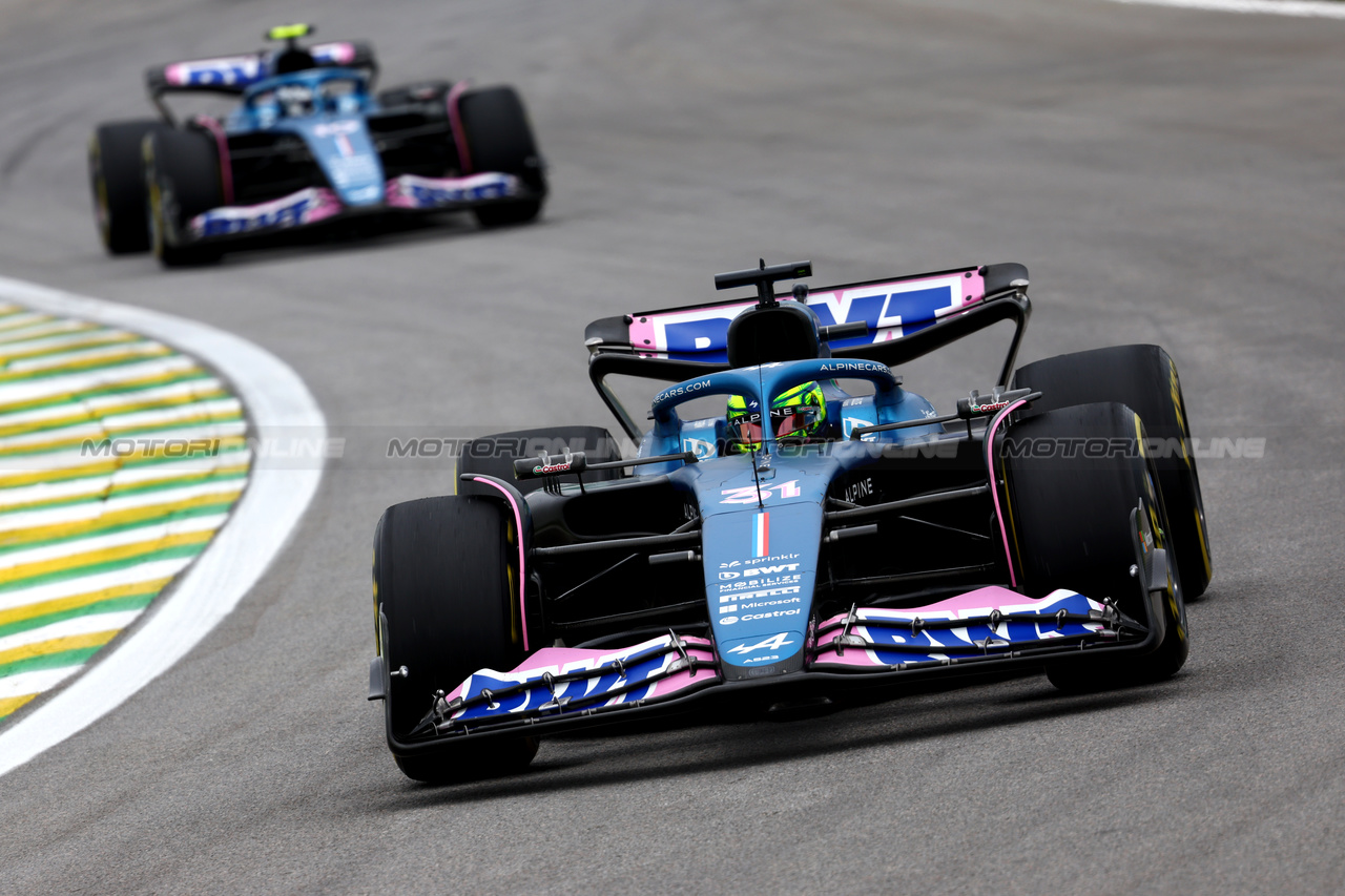 GP BRASILE, Esteban Ocon (FRA) Alpine F1 Team A523.

03.11.2023. Formula 1 World Championship, Rd 21, Brazilian Grand Prix, Sao Paulo, Brazil, Qualifiche Day.

- www.xpbimages.com, EMail: requests@xpbimages.com © Copyright: Charniaux / XPB Images