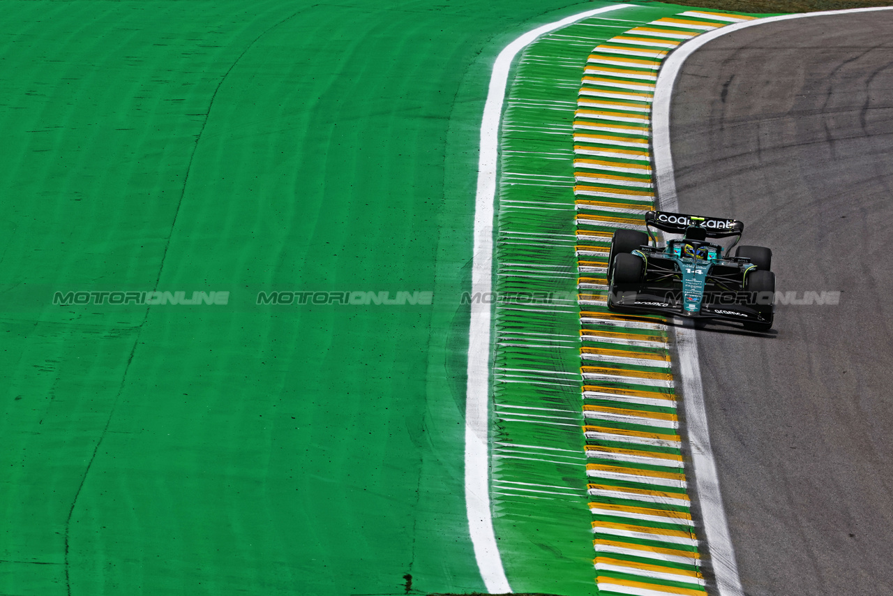 GP BRASILE, Fernando Alonso (ESP) Aston Martin F1 Team AMR23.

03.11.2023. Formula 1 World Championship, Rd 21, Brazilian Grand Prix, Sao Paulo, Brazil, Qualifiche Day.

 - www.xpbimages.com, EMail: requests@xpbimages.com © Copyright: Coates / XPB Images