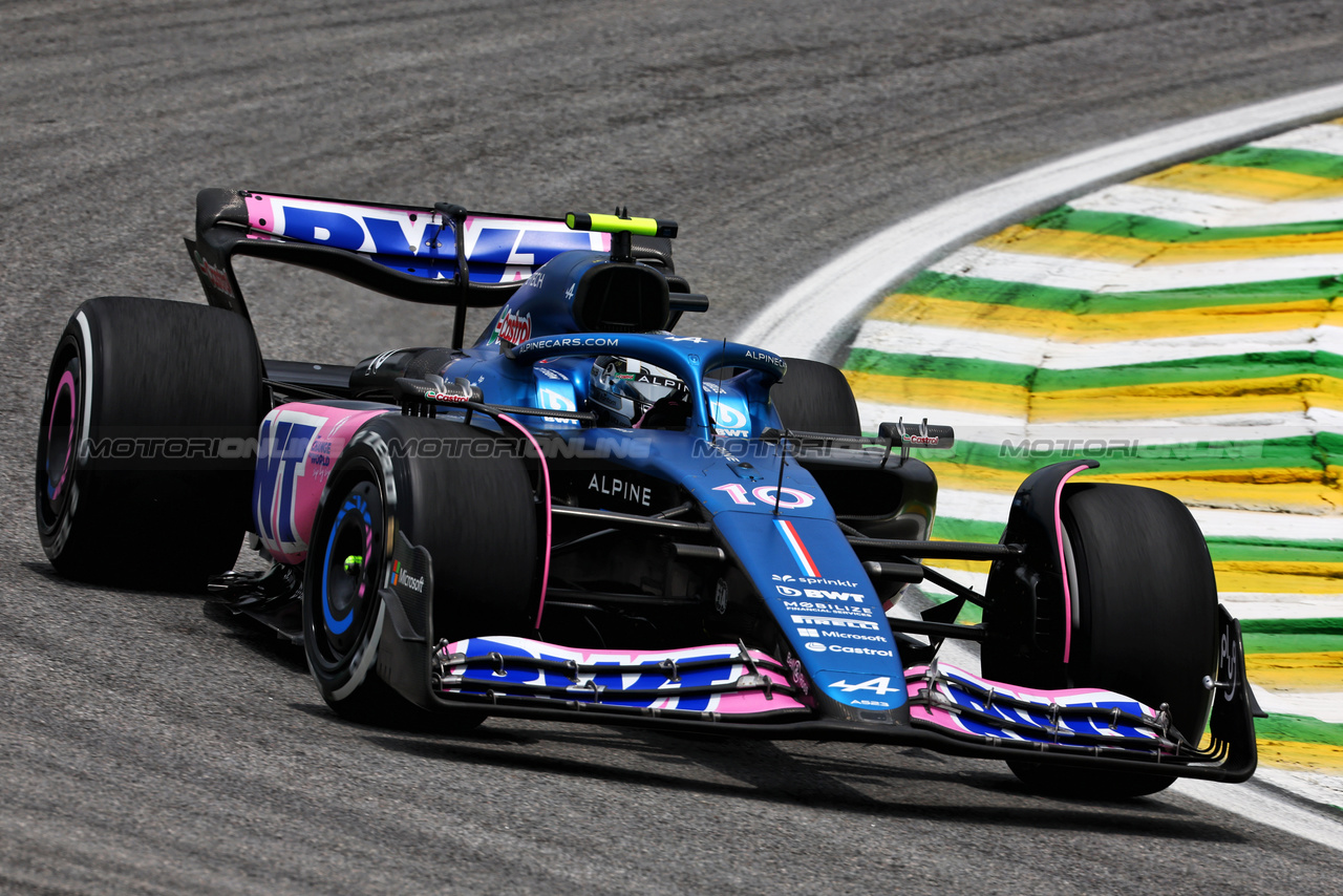 GP BRASILE, Pierre Gasly (FRA) Alpine F1 Team A523.

03.11.2023. Formula 1 World Championship, Rd 21, Brazilian Grand Prix, Sao Paulo, Brazil, Qualifiche Day.

 - www.xpbimages.com, EMail: requests@xpbimages.com © Copyright: Coates / XPB Images