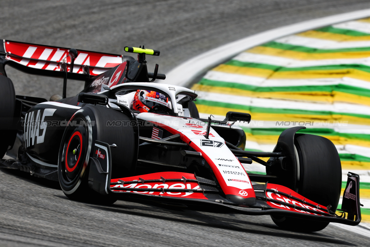 GP BRASILE, Nico Hulkenberg (GER) Haas VF-23.

03.11.2023. Formula 1 World Championship, Rd 21, Brazilian Grand Prix, Sao Paulo, Brazil, Qualifiche Day.

 - www.xpbimages.com, EMail: requests@xpbimages.com © Copyright: Coates / XPB Images