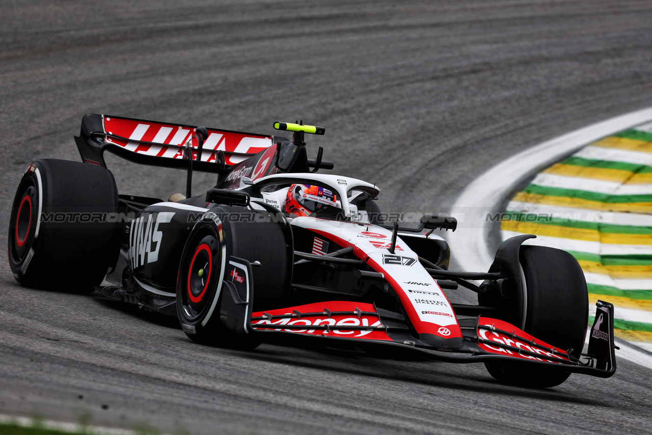 GP BRASILE, Nico Hulkenberg (GER) Haas VF-23.

03.11.2023. Formula 1 World Championship, Rd 21, Brazilian Grand Prix, Sao Paulo, Brazil, Qualifiche Day.

 - www.xpbimages.com, EMail: requests@xpbimages.com © Copyright: Coates / XPB Images