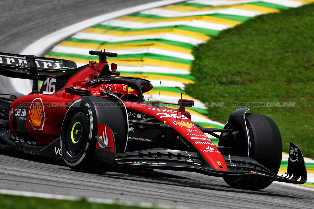 GP BRASILE, Charles Leclerc (MON) Ferrari SF-23.

03.11.2023. Formula 1 World Championship, Rd 21, Brazilian Grand Prix, Sao Paulo, Brazil, Qualifiche Day.

 - www.xpbimages.com, EMail: requests@xpbimages.com © Copyright: Coates / XPB Images