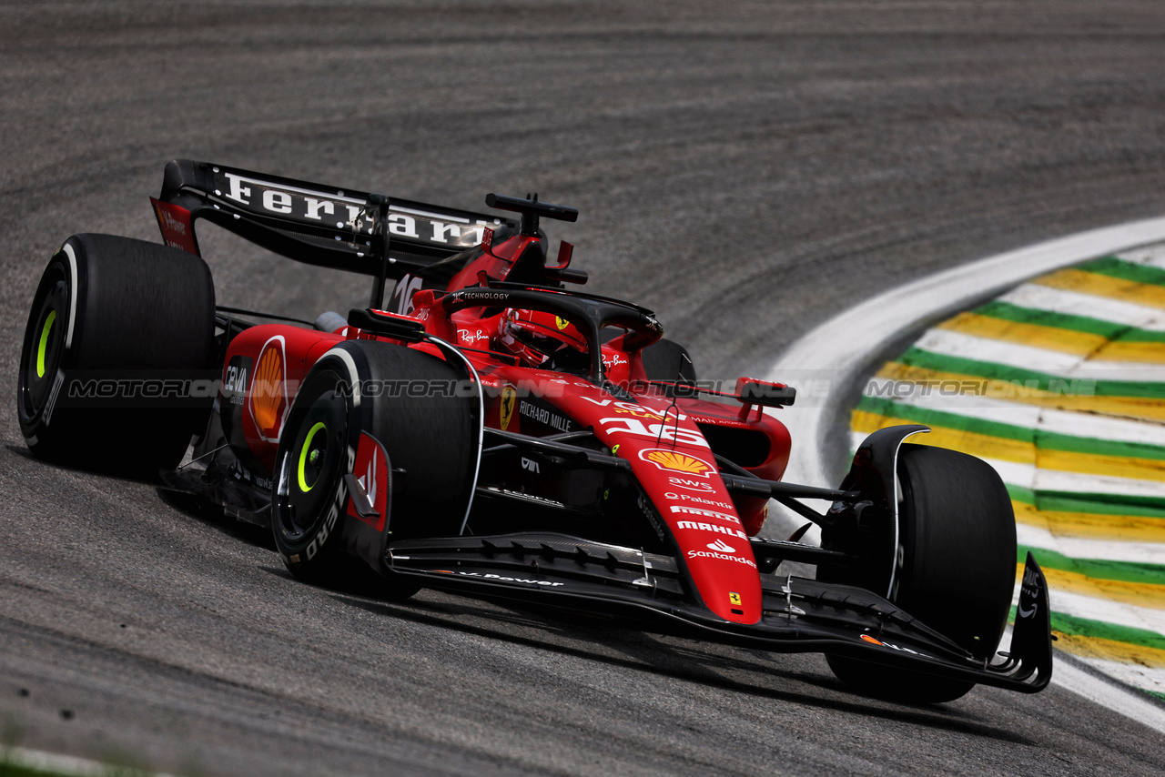 GP BRASILE, Charles Leclerc (MON) Ferrari SF-23.

03.11.2023. Formula 1 World Championship, Rd 21, Brazilian Grand Prix, Sao Paulo, Brazil, Qualifiche Day.

 - www.xpbimages.com, EMail: requests@xpbimages.com © Copyright: Coates / XPB Images