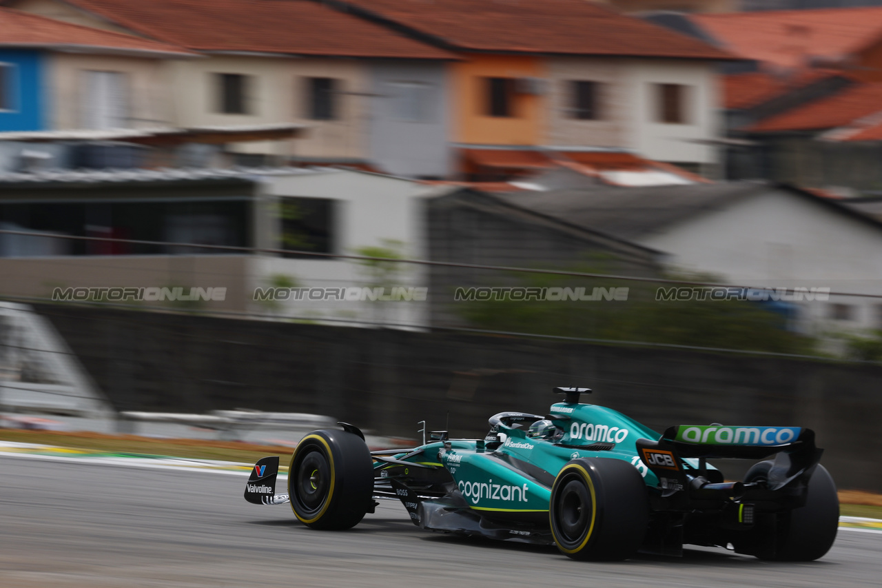 GP BRASILE, Lance Stroll (CDN) Aston Martin F1 Team AMR23.

03.11.2023. Formula 1 World Championship, Rd 21, Brazilian Grand Prix, Sao Paulo, Brazil, Qualifiche Day.

 - www.xpbimages.com, EMail: requests@xpbimages.com © Copyright: Coates / XPB Images