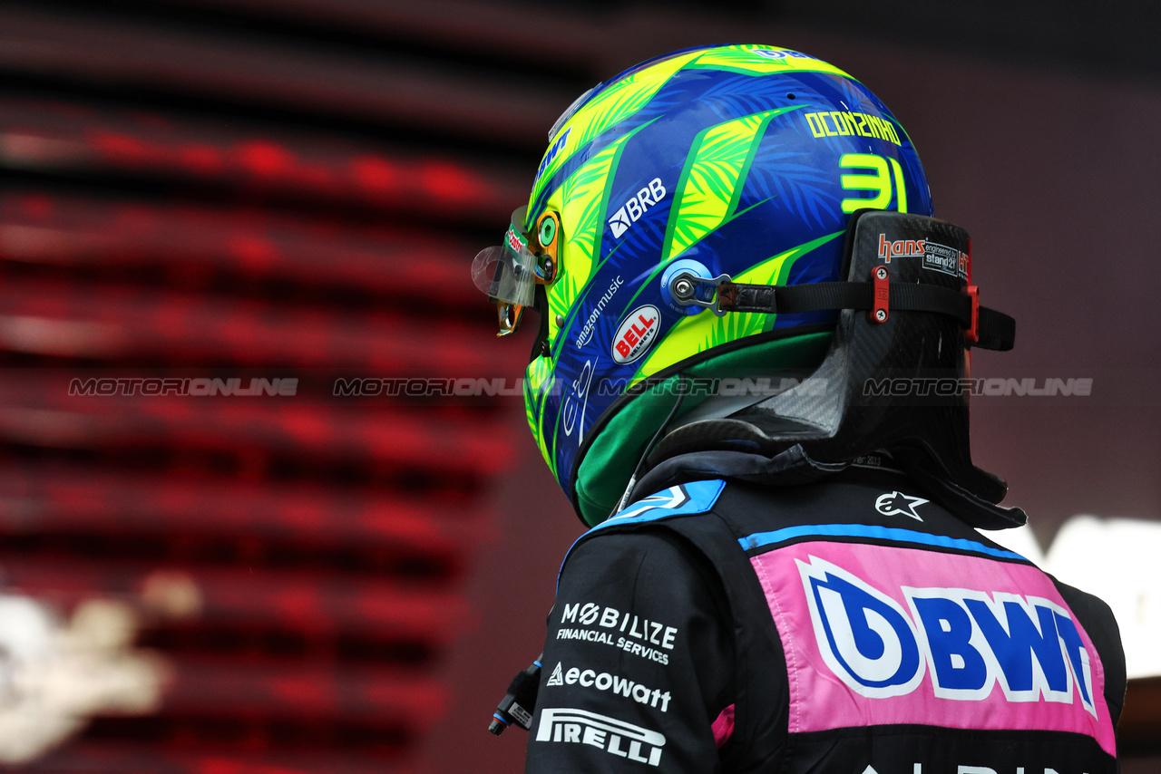 GP BRASILE, Esteban Ocon (FRA) Alpine F1 Team.

03.11.2023. Formula 1 World Championship, Rd 21, Brazilian Grand Prix, Sao Paulo, Brazil, Qualifiche Day.

- www.xpbimages.com, EMail: requests@xpbimages.com © Copyright: Batchelor / XPB Images
