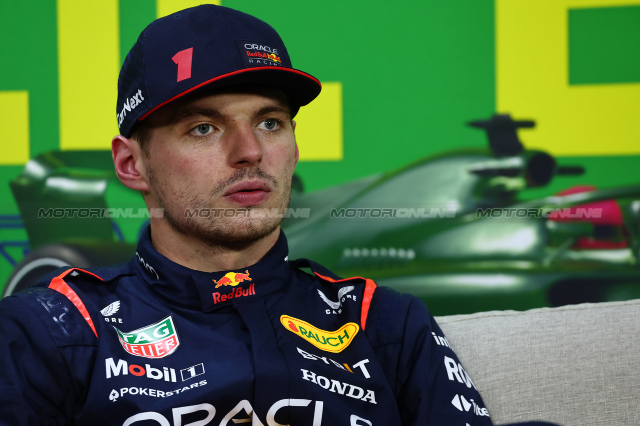 GP BRASILE, Max Verstappen (NLD) Red Bull Racing in the post qualifying FIA Press Conference.

03.11.2023. Formula 1 World Championship, Rd 21, Brazilian Grand Prix, Sao Paulo, Brazil, Qualifiche Day.

- www.xpbimages.com, EMail: requests@xpbimages.com © Copyright: Batchelor / XPB Images
