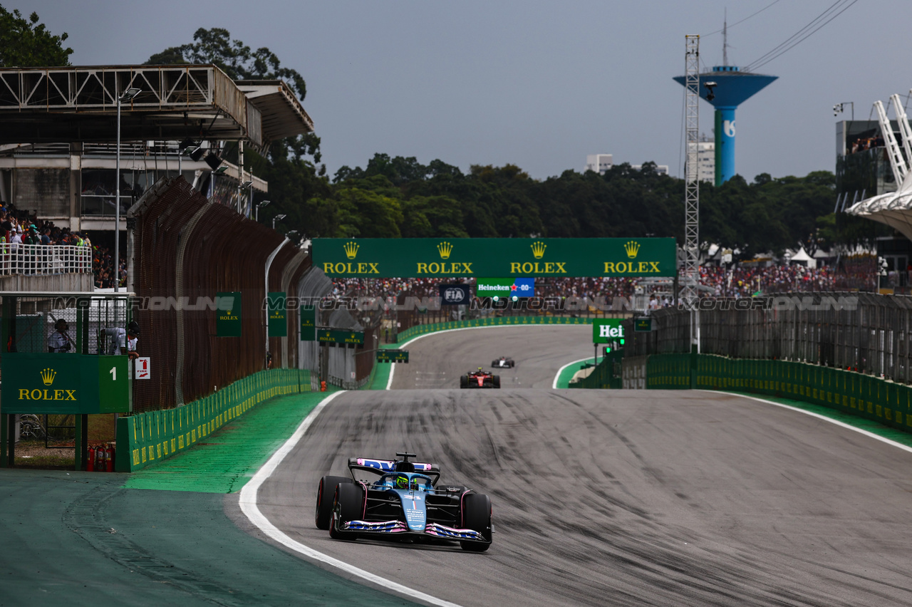 GP BRASILE, Esteban Ocon (FRA), Alpine F1 Team 
03.11.2023. Formula 1 World Championship, Rd 21, Brazilian Grand Prix, Sao Paulo, Brazil, Qualifiche Day.
- www.xpbimages.com, EMail: requests@xpbimages.com © Copyright: Charniaux / XPB Images