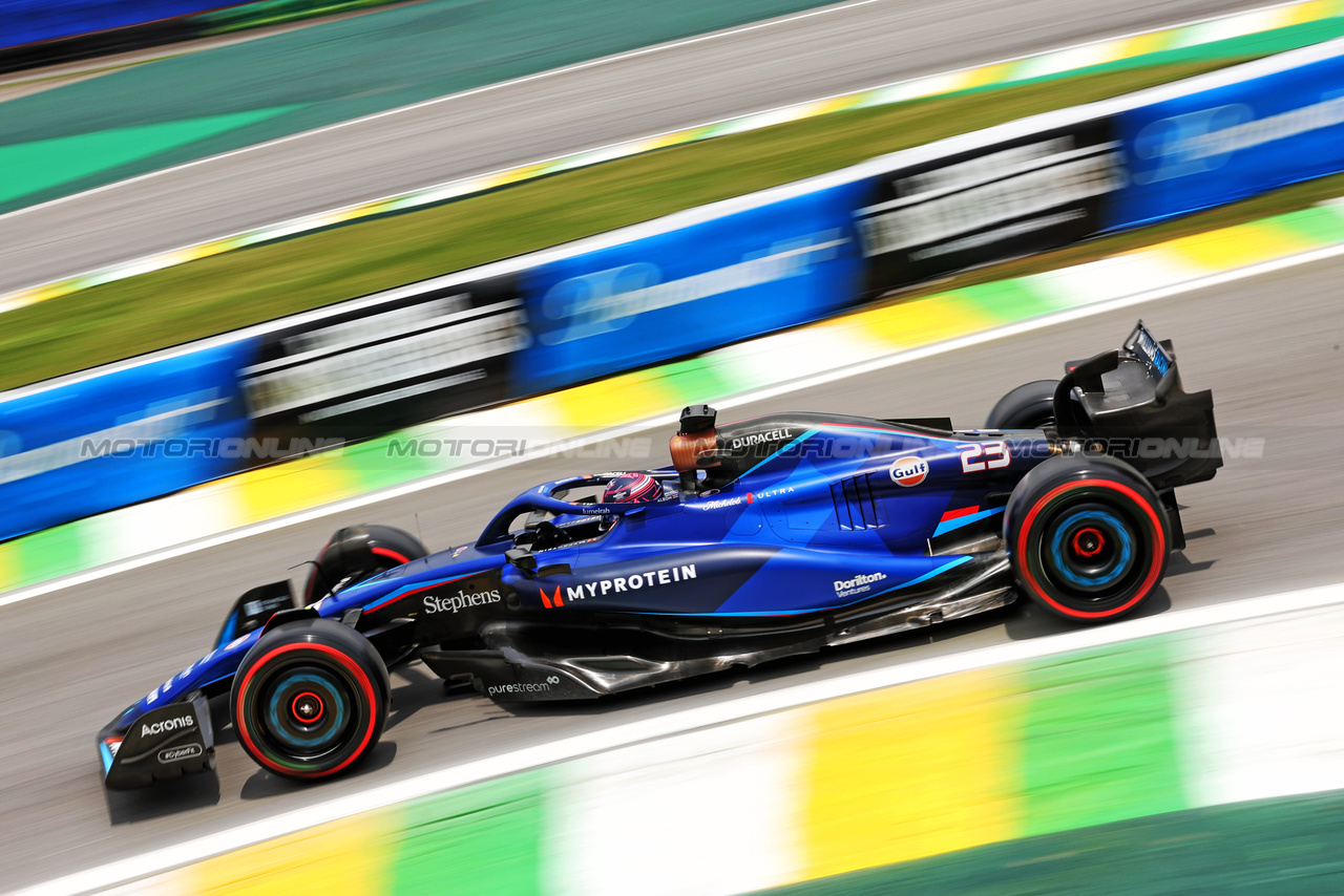 GP BRASILE, Alexander Albon (THA) Williams Racing FW45.

03.11.2023. Formula 1 World Championship, Rd 21, Brazilian Grand Prix, Sao Paulo, Brazil, Qualifiche Day.

- www.xpbimages.com, EMail: requests@xpbimages.com © Copyright: Staley / XPB Images