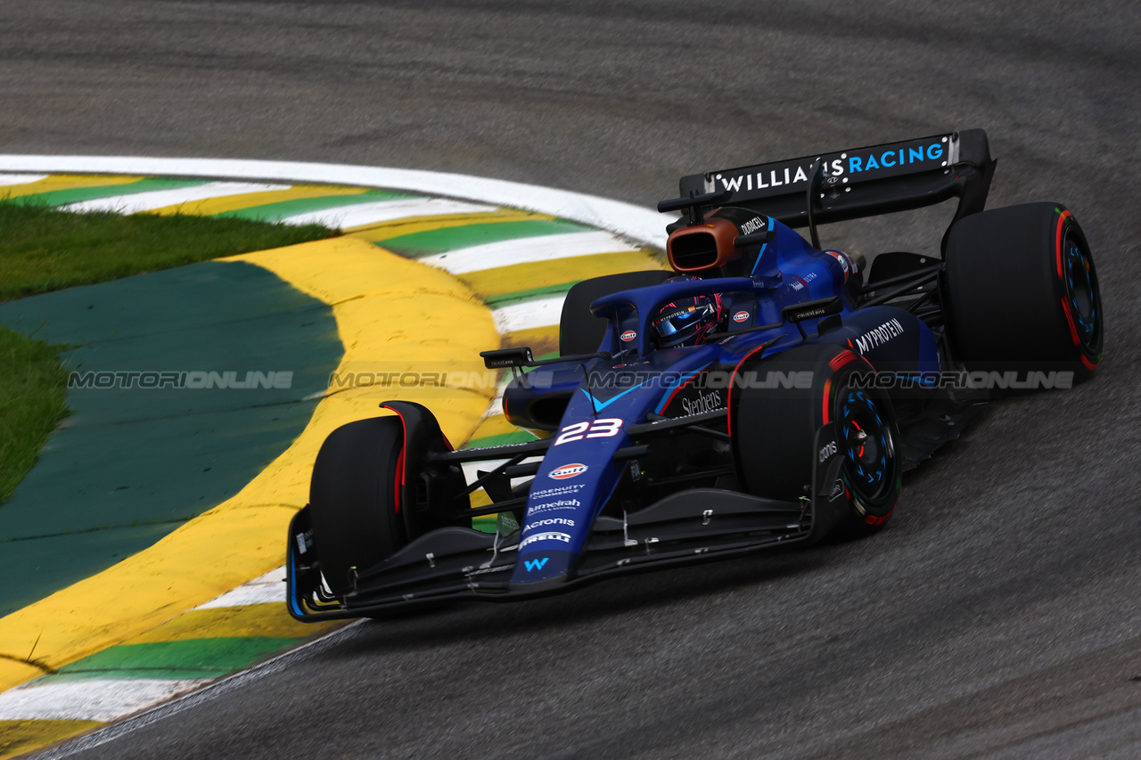 GP BRASILE, Alexander Albon (THA) Williams Racing FW45.

03.11.2023. Formula 1 World Championship, Rd 21, Brazilian Grand Prix, Sao Paulo, Brazil, Qualifiche Day.

 - www.xpbimages.com, EMail: requests@xpbimages.com © Copyright: Coates / XPB Images